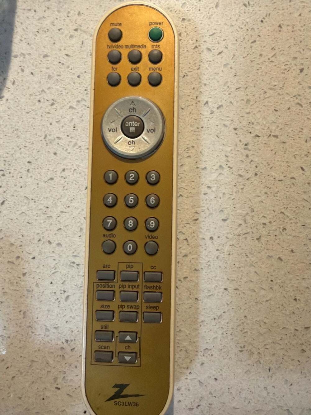 Zenith SC3LW36 Television Remote Control